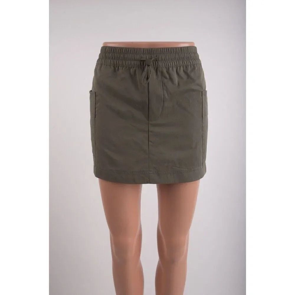 Zara Womans Shorts Skort Cargo Size S Olive Green Drawsting Waist 4391/517 NWT